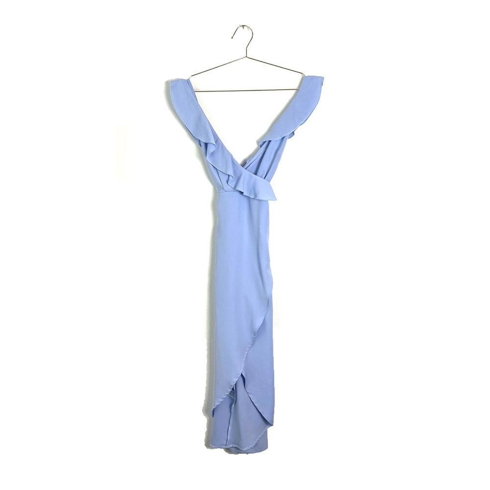 REVOLVE Light Blue Ruffle Midi Dress - Picture 2 of 5